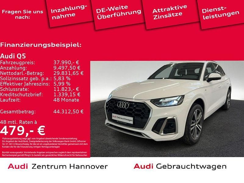 T9 ibisweiß Gebraucht 2022 Audi Q5 S-Line SUV | 37.990 € (Guter Preis) - Bild 1/4