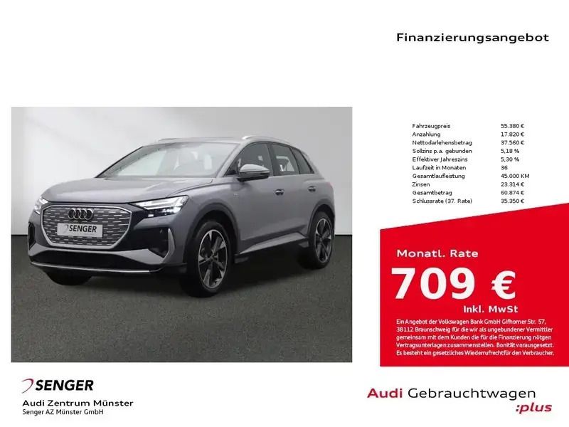 Grau Gebraucht 2025 Audi Q4 e-tron SUV | 54.990 € - Bild 1/1