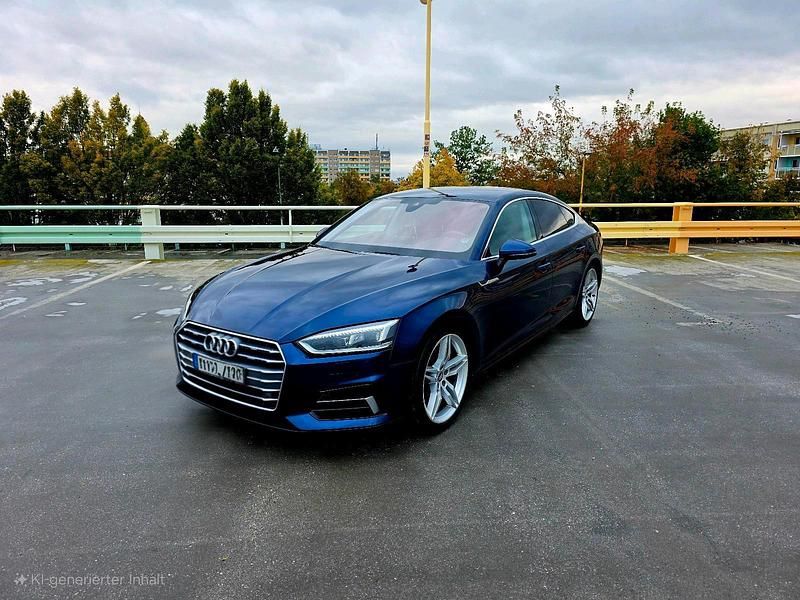 Blau Gebraucht 2018 Audi A5 Sportback Limousine | 25.000 € (Fairer Preis) - Bild 1/4