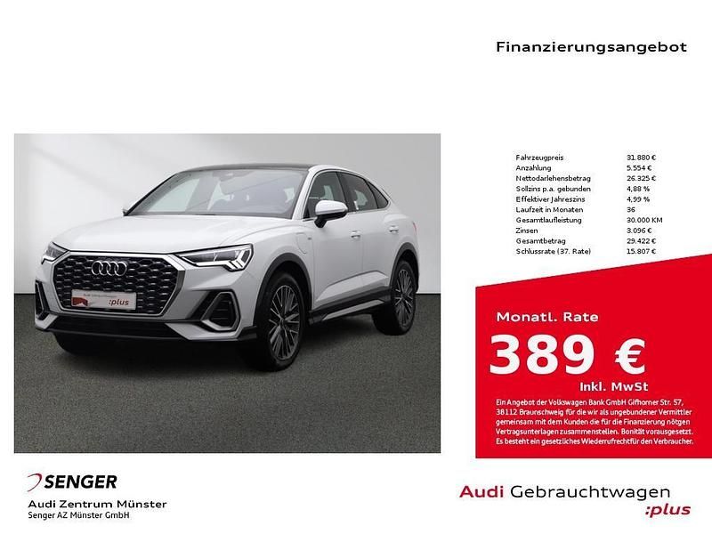 Gletscherweiß metallic Gebraucht 2022 Audi Q3 Sportback S-Line SUV | 31.880 € (Fairer Preis) - Bild 1/4