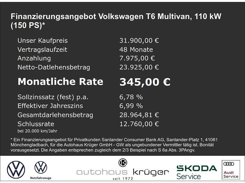 Gebraucht VW Multivan Trendline 150 PS (110 kW) 2019 Weiß Van