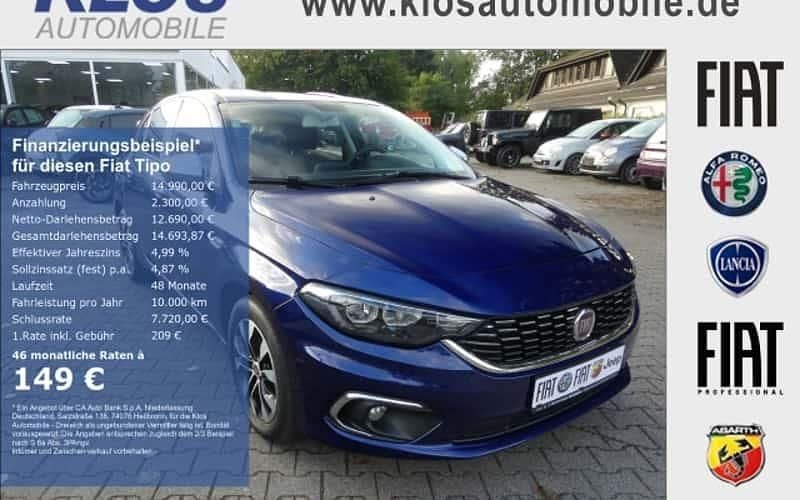 Blau Gebraucht 2019 Fiat Tipo Mirror Limousine | 14.990 € (Etwas zu teuer) - Bild 1/4