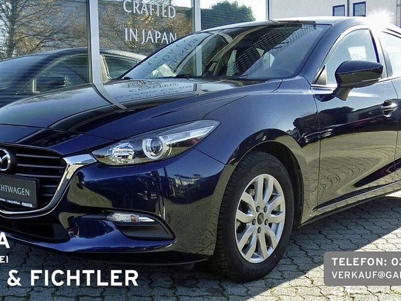 Gebraucht Mazda 3 Prime-Line 101 PS (74 kW) 2017 Blau Limousine