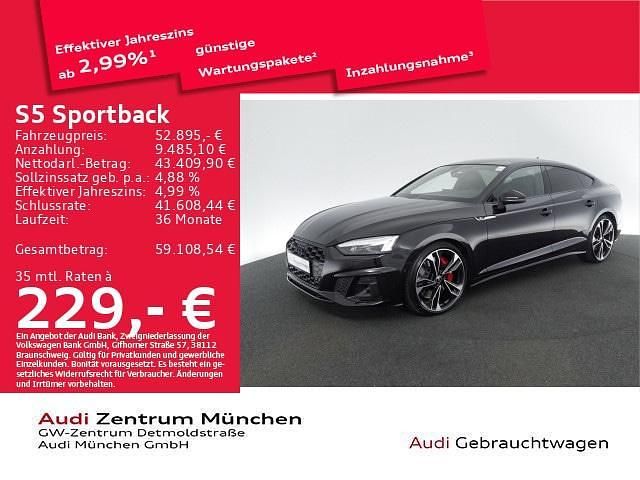 Mythosschwarz metallic Gebraucht 2023 Audi S5 Sportback Ambiente Kleinwagen | 52.895 € (Fairer Preis) - Bild 1/2