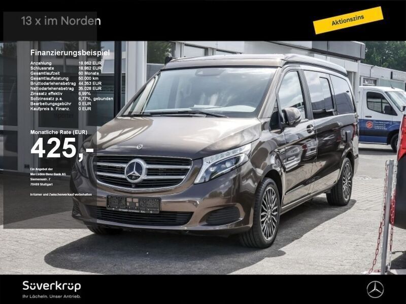 Braun Gebraucht 2018 Mercedes V250 Marco Polo Van / Kleinbus | 53.890 € (Fairer Preis) - Bild 1/4