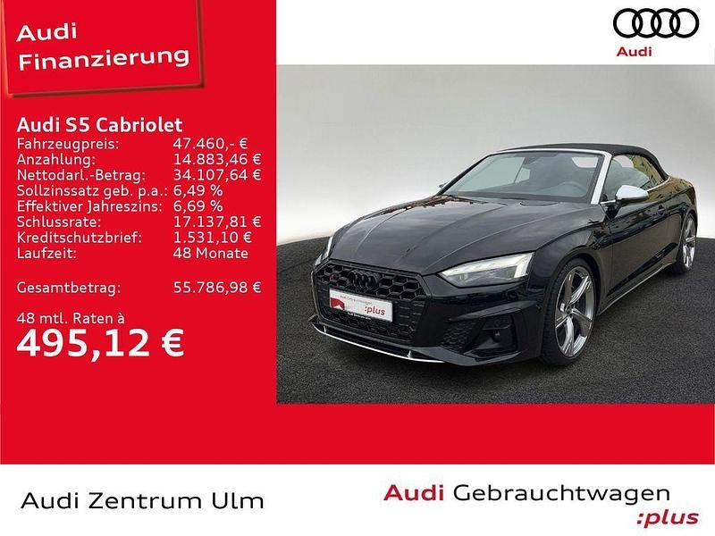 Mythosschwarz metallic Gebraucht 2022 Audi S5 Cabriolet Ambiente Cabrio | 47.460 € (Guter Preis) - Bild 1/4