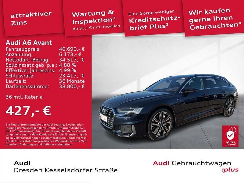 Firmamentblau metallic Gebraucht 2022 Audi A6 Ambiente Kombi | 40.690 € (Fairer Preis) - Bild 1/4