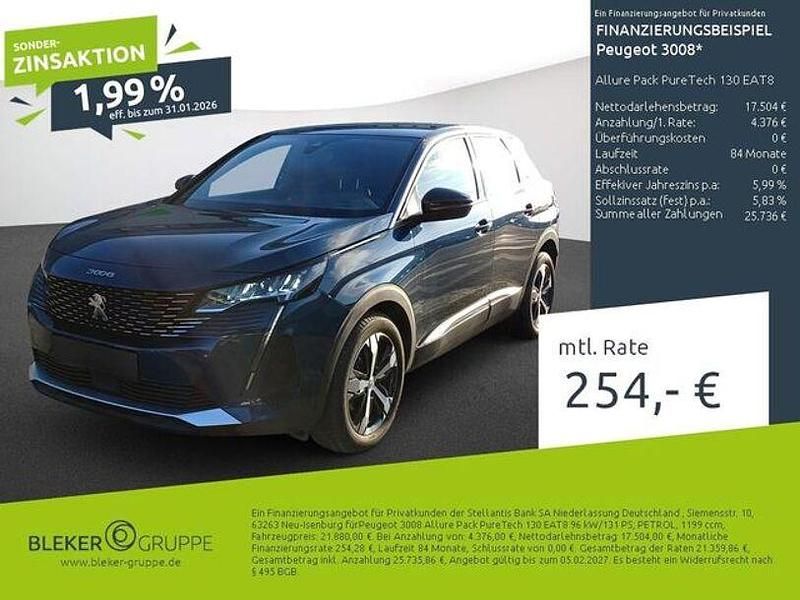Gebraucht Peugeot 3008 Allure 131 PS (96 kW) 2023 Blau SUV