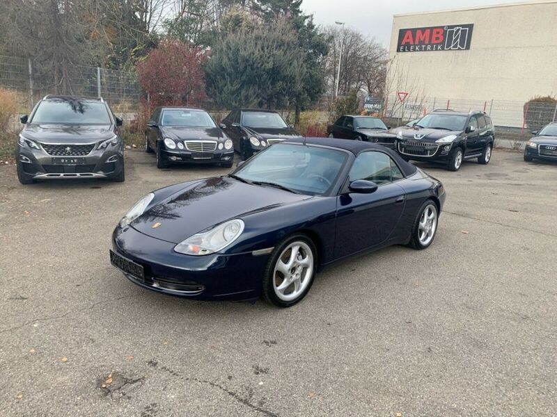 Blau metallic Gebraucht 1999 Porsche 911 Carrera 4 Cabriolet Cabrio | 29.000 € - Bild 1/4