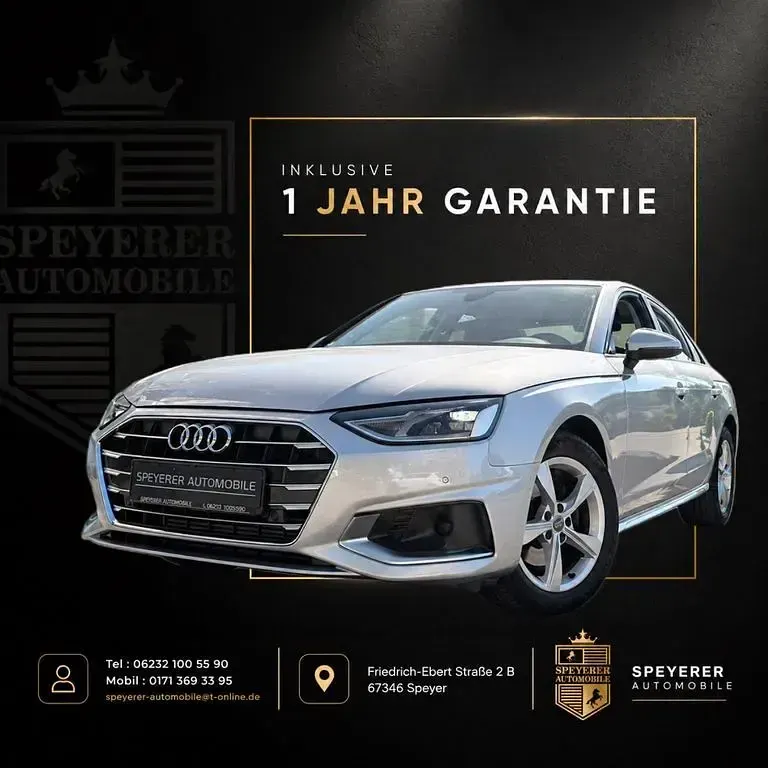 Second-hand Audi A4 Advanced 150 CP (110 kW) 2020 Argintiu Berlinǎ