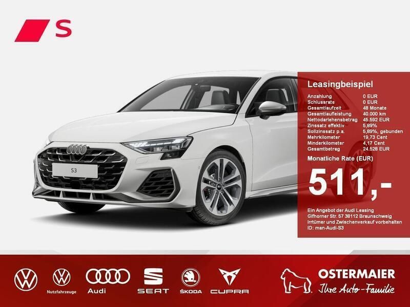 Arkonaweiß Neu 2025 Audi S3 Ambiente Limousine | 45.490 € - Bild 1/4