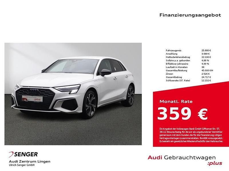 Ibisweiß Gebraucht 2021 Audi A3 Sportback e-tron Ambiente Limousine | 25.880 € (Etwas zu teuer) - Bild 1/4
