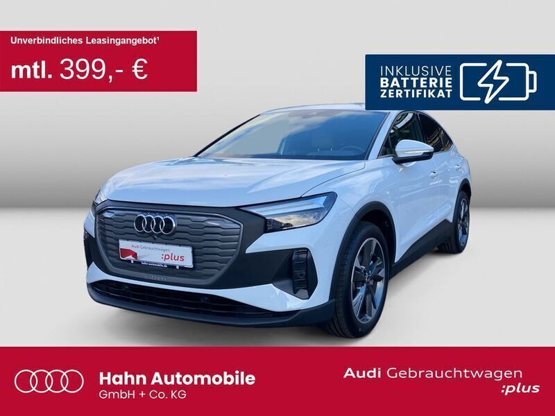 Gletscherweiß metallic Gebraucht 2023 Audi Q4 Sportback e-tron Ambiente SUV | 43.990 € (Fairer Preis) - Bild 1/3