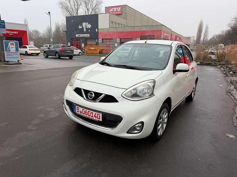 White pearl (m) Gebraucht 2016 Nissan Micra Acenta Kleinwagen | 6.200 € (Guter Preis) - Bild 1/4