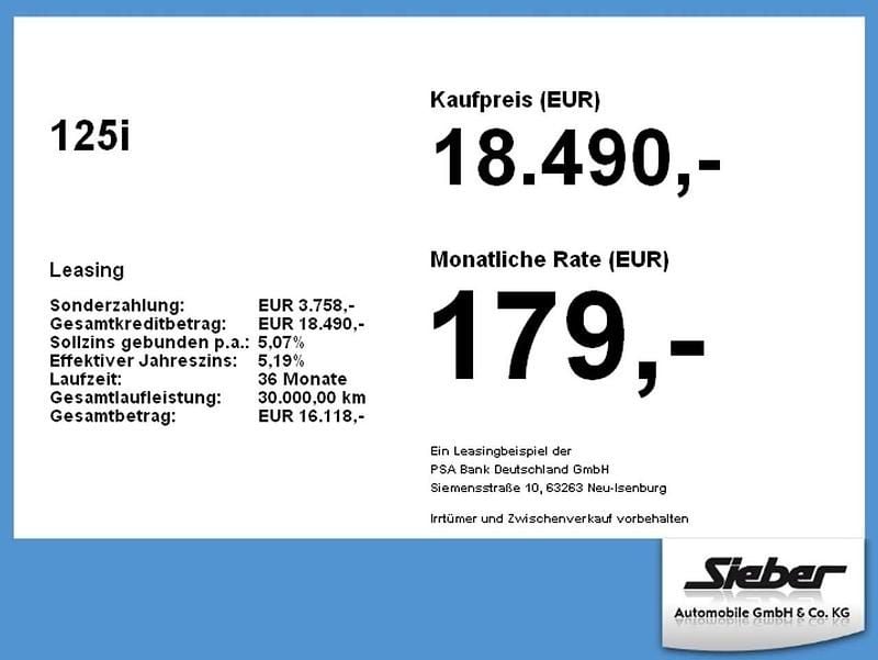 Gebraucht BMW 125 218 PS (160 kW) 2016 Black sapphire metallic Kleinwagen