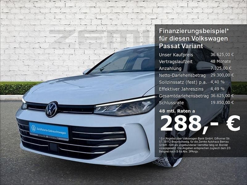 Weiss Gebraucht 2025 VW Passat Business Kombi | 36.625 € (Fairer Preis) - Bild 1/4