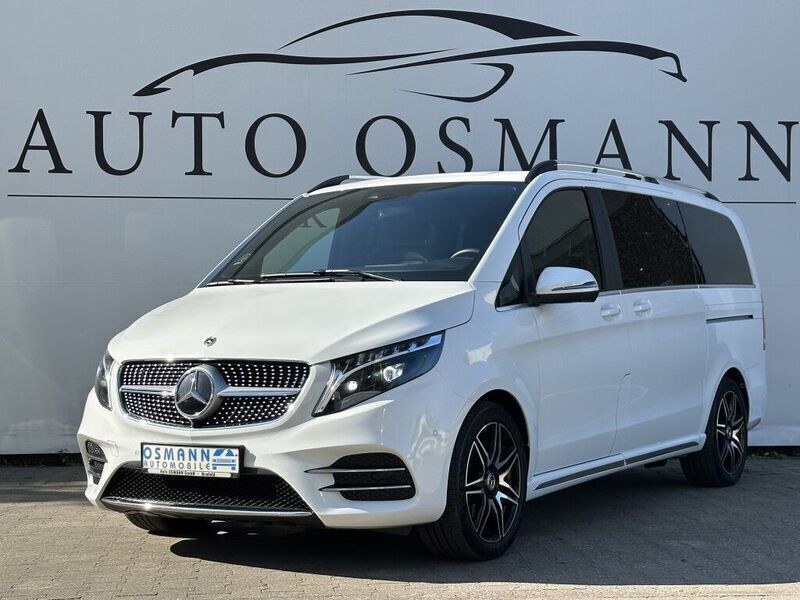 Bergkristallweiß metallic Gebraucht 2023 Mercedes V300 AMG line Van / Kleinbus | 64.950 € (Fairer Preis) - Bild 1/2