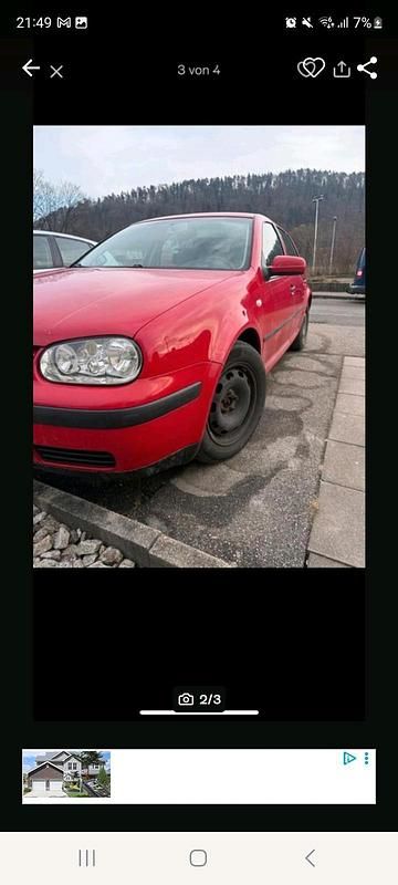 Gebraucht VW Golf IV 2000 Rot Limousine