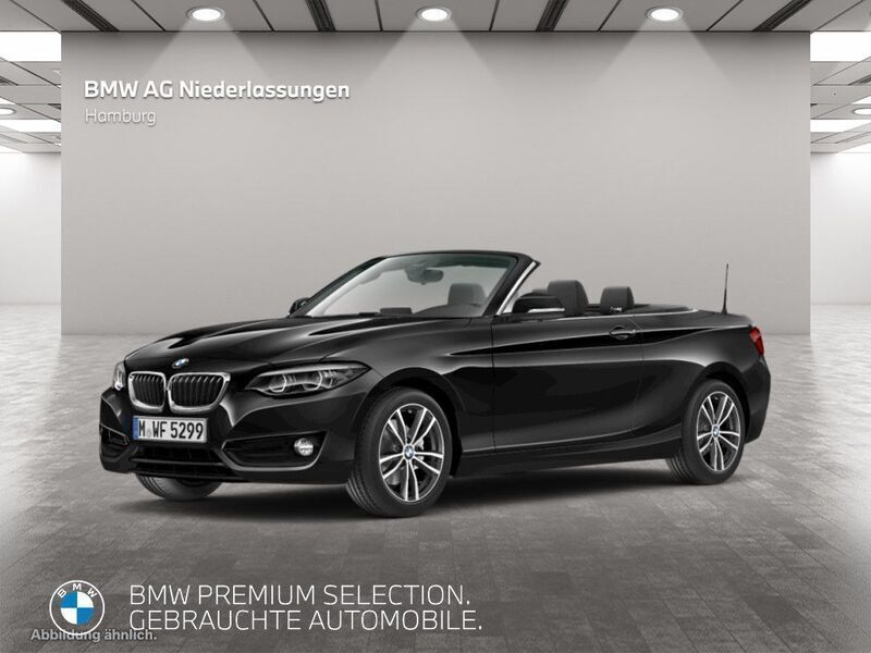 Schwarz Gebraucht 2021 BMW 220 Sport Line Cabrio | 34.807 € (Fairer Preis) - Bild 1/3
