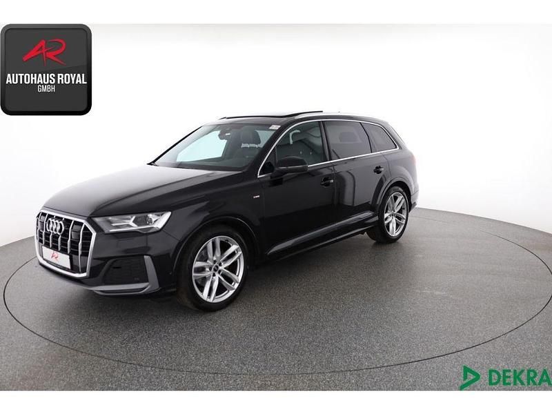 Schwarz (metallic) Gebraucht 2022 Audi Q7 S-Line SUV | 52.779 € (Superpreis) - Bild 1/4