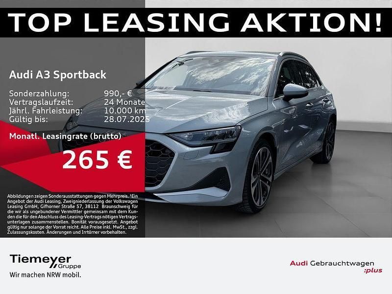 Grau Gebraucht 2024 Audi A3 Sportback Advanced Limousine | 36.490 € (Fairer Preis) - Bild 1/4