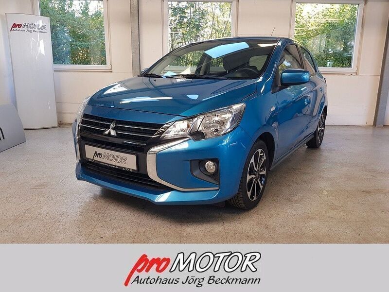 Blau Gebraucht 2021 Mitsubishi Space Star Spirit+ Kleinwagen | 12.222 € (Fairer Preis) - Bild 1/4