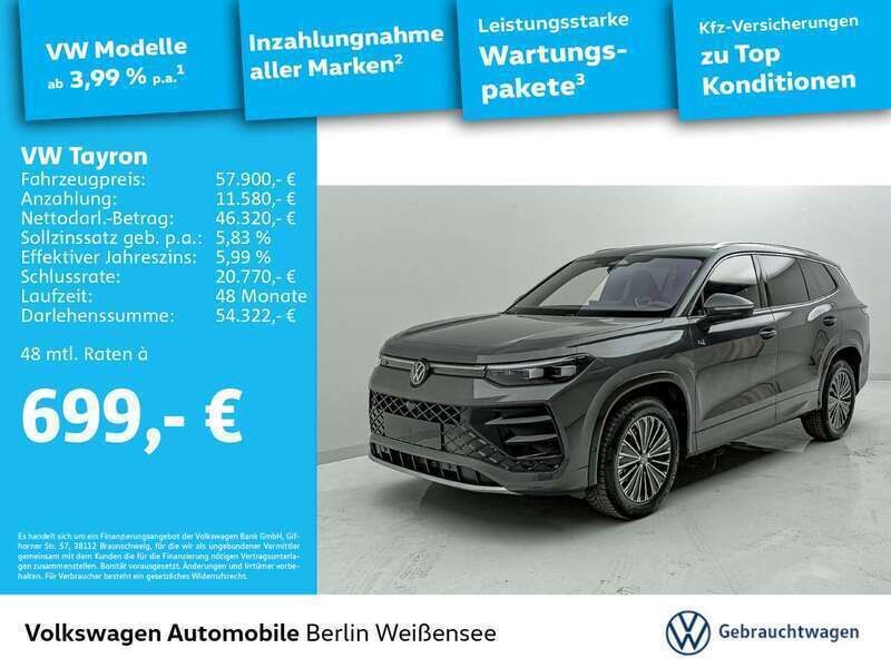 Delfingrau metallic Gebraucht 2025 VW Tayron IQ Drive SUV | 57.900 € (Superpreis) - Bild 1/4