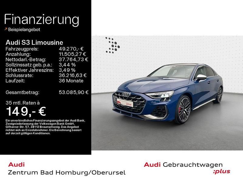 Blau Gebraucht 2024 Audi S3 Ambiente Limousine | 49.270 € (Guter Preis) - Bild 1/4