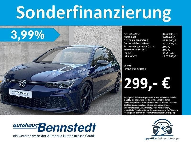 Blau Gebraucht 2023 VW Golf VIII GTD Limousine | 29.920 € (Guter Preis) - Bild 1/4