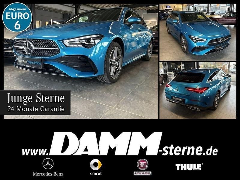 Blau Gebraucht 2025 Mercedes CLA250e AMG line Limousine | 35.770 € (Superpreis) - Bild 1/4