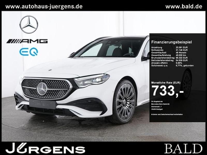 Weiss manufaktur lack manufaktur opalithweiss bright Gebraucht 2024 Mercedes E450 AMG Kombi | 75.880 € (Teuer) - Bild 1/4