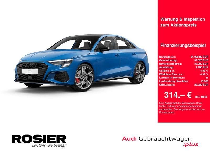 Blau / turboblau Gebraucht 2022 Audi S3 Sport Limousine | 34.990 € (Guter Preis) - Bild 1/4