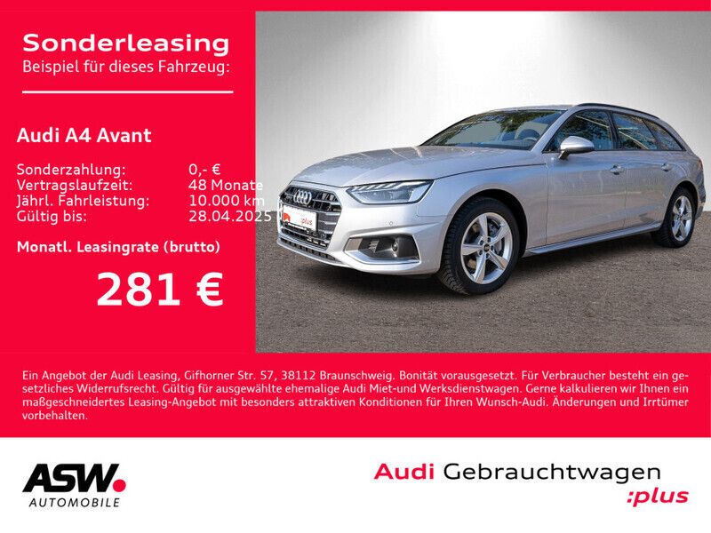 Florettsilber metallic Gebraucht 2024 Audi A4 Advanced Plus Kombi | 37.790 € (Teuer) - Bild 1/4