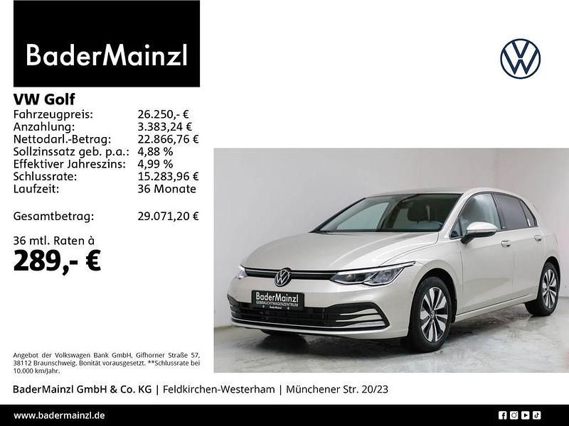 Ivory silver metallic (metallic) Gebraucht 2024 VW Golf VIII Move Limousine | 26.250 € (Fairer Preis) - Bild 1/3