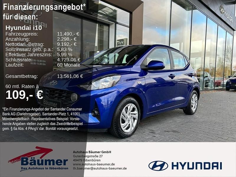 Blau Gebraucht 2021 Hyundai i10 Select Kleinwagen | 11.490 € (Fairer Preis) - Bild 1/4