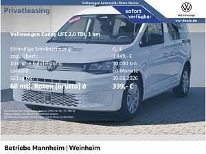 Neu VW Caddy Life 122 PS (89 kW) 2026 Weiß (candyweiß) Van / Kleinbus