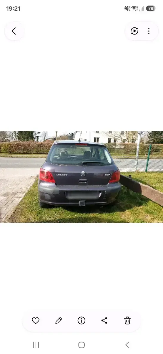 Gebraucht Peugeot 307 109 PS (80 kW) 2002 Violet Kleinwagen