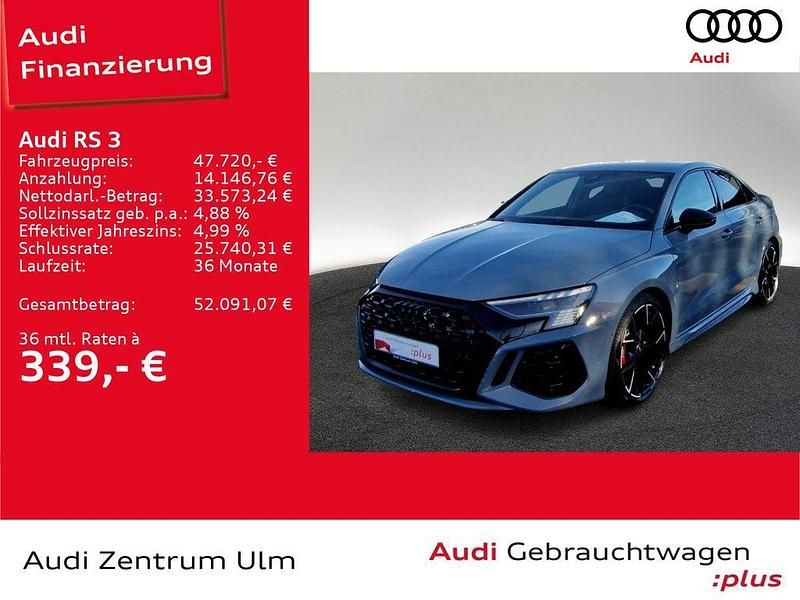 Kemoragrau metallic (metallic) Gebraucht 2022 Audi RS3 Ambiente Limousine | 47.720 € (Superpreis) - Bild 1/4
