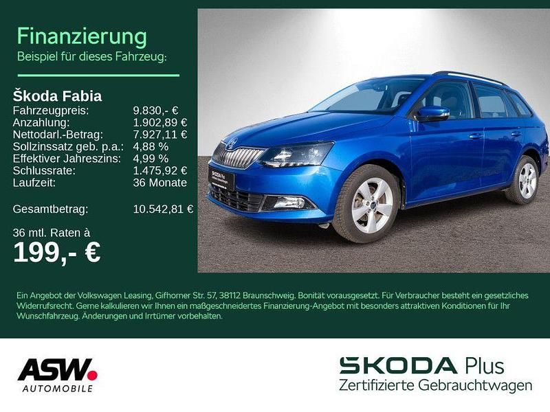 Gebraucht Skoda Fabia Ambition 90 PS (66 kW) 2015 Raceblau metallic Kombi