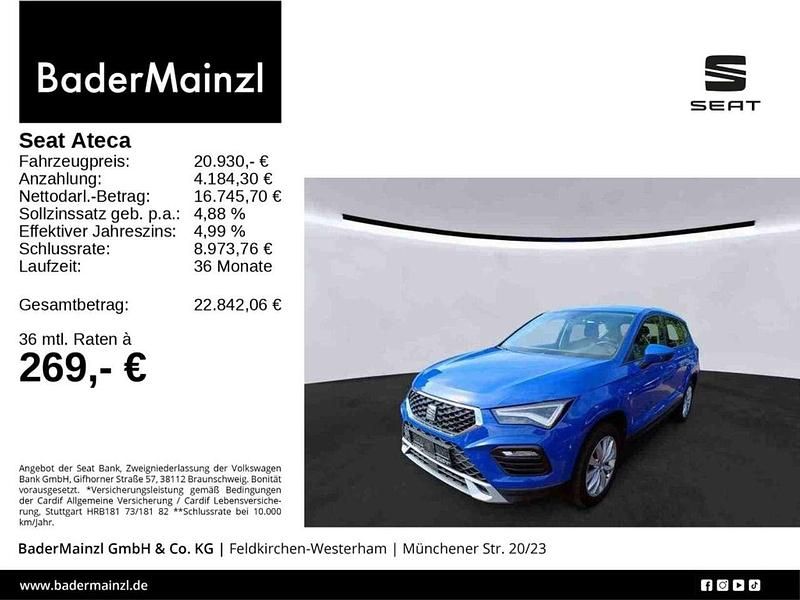Blau Gebraucht 2022 Seat Ateca Style SUV | 20.930 € (Fairer Preis) - Bild 1/3