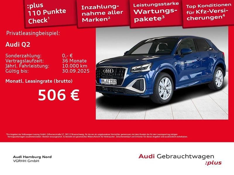 Ascariblau metallic Gebraucht 2025 Audi Q2 S-Line SUV | 38.680 € (Teuer) - Bild 1/3