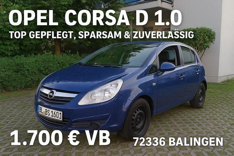 Blau Gebraucht 2007 Opel Corsa Limousine | 1.700 € (Guter Preis) - Bild 1/4
