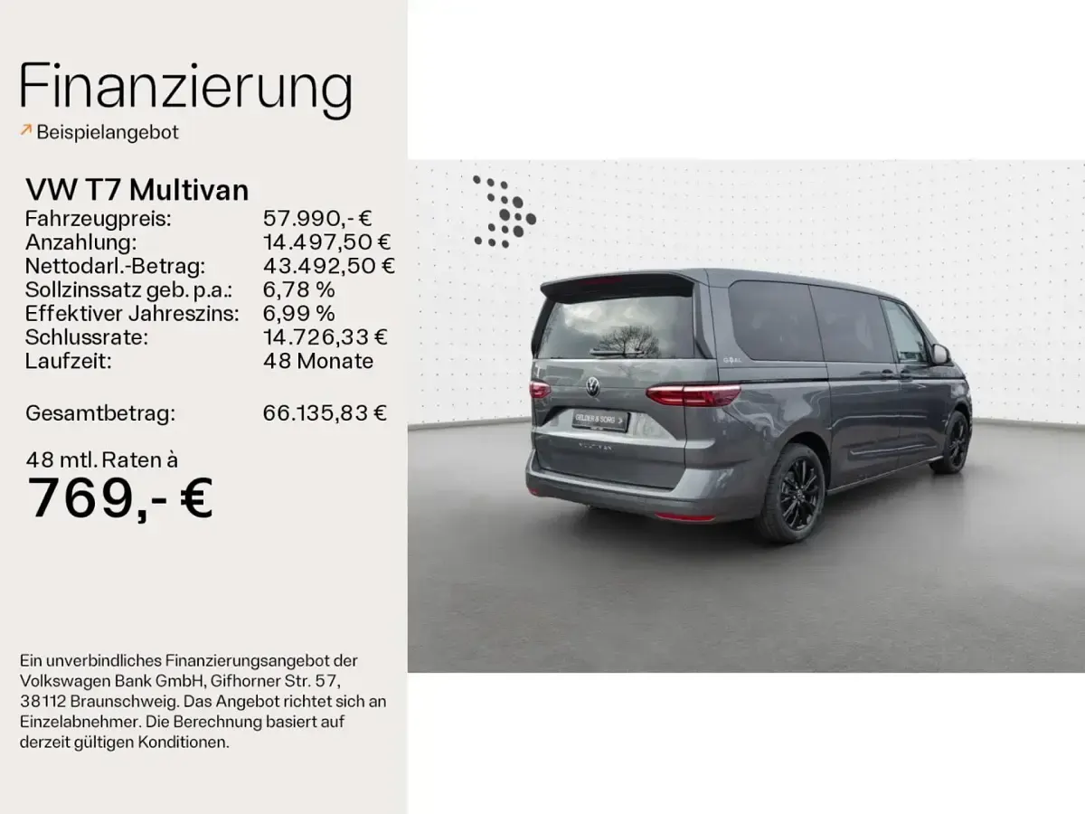 Gebraucht VW Multivan Goal 150 PS (110 kW) 2025 Indiumgrau metallic Van / Kleinbus