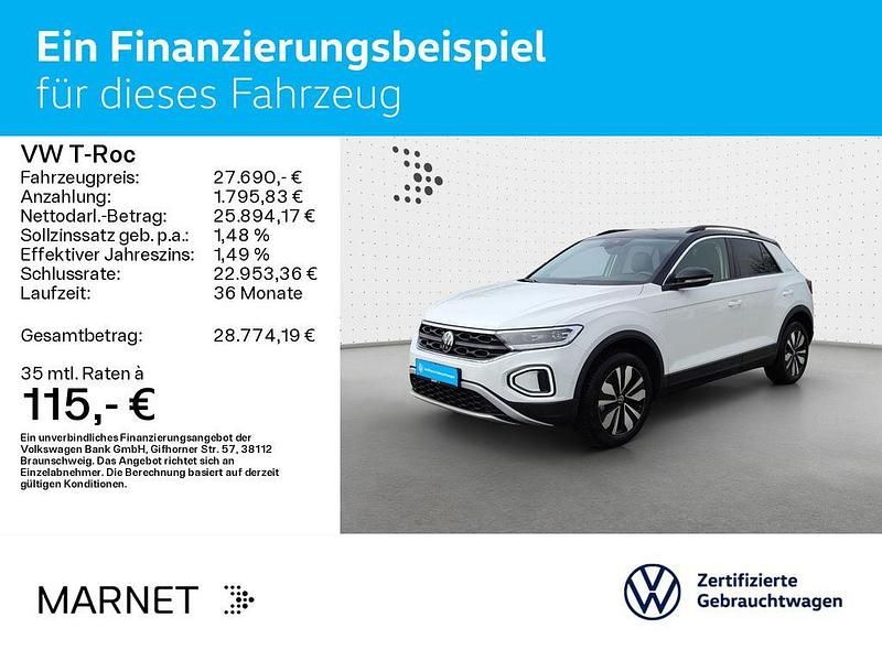 Gebraucht VW T-Roc Goal 150 PS (110 kW) 2025 Pure white/schwarz SUV