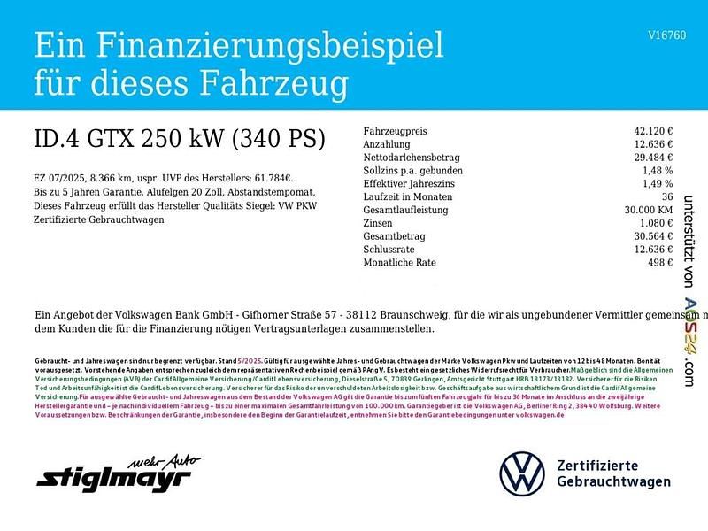 Gebraucht VW ID.4 GTX 250 kW (340 PS) 2025 Rot SUV