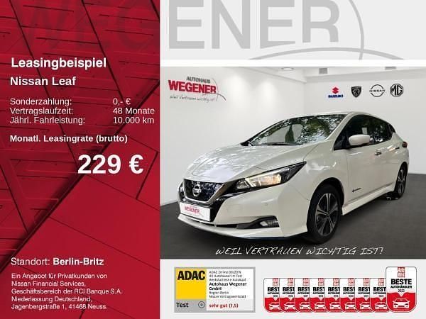 Brilliant white (m) Gebraucht 2019 Nissan Leaf N-Connecta Kleinwagen | 18.380 € (Fairer Preis) - Bild 1/4