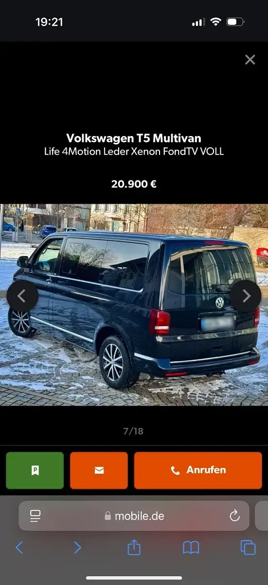 Gebraucht VW Multivan 179 PS (131 kW) 2013 Schwarz Van / Kleinbus