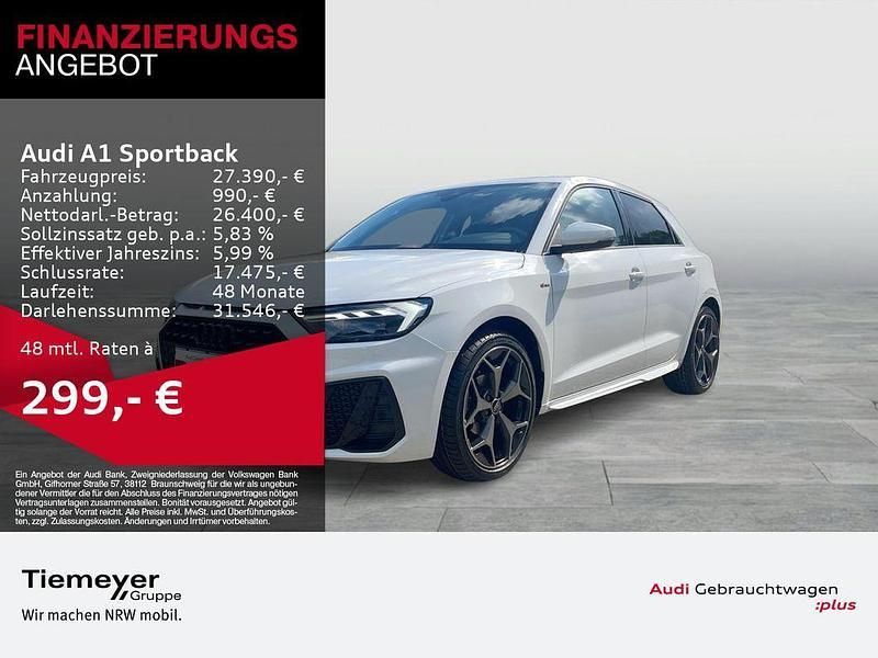Weiß Gebraucht 2024 Audi A1 Sportback S-Line Kleinwagen | 26.850 € (Teuer) - Bild 1/4