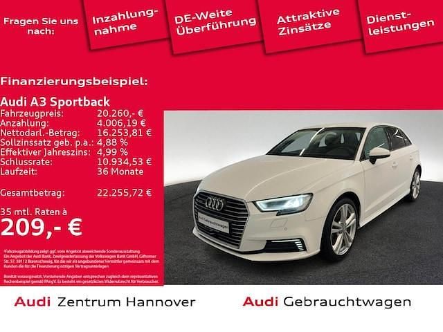 Ibisweiß Gebraucht 2020 Audi A3 Sportback e-tron Sport Kleinwagen | 20.260 € (Guter Preis) - Bild 1/4