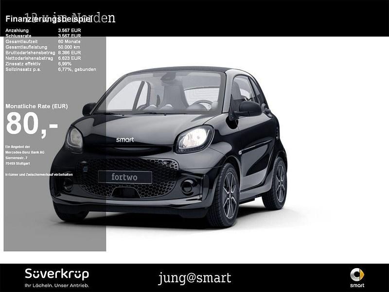 Schwarz Gebraucht 2022 Smart ForTwo Electric Drive Passion Coupé | 10.190 € (Superpreis) - Bild 1/2